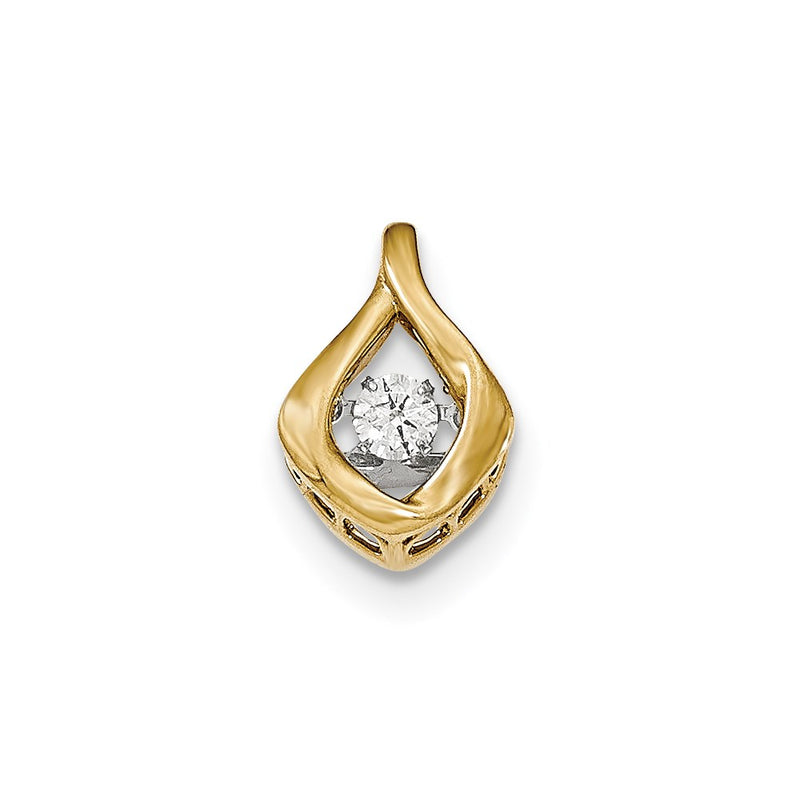 14K Yellow Gold Vibrant Real Diamond Pendant