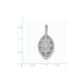14K White Gold Real Diamond Marquise-shaped Filigree Pendant