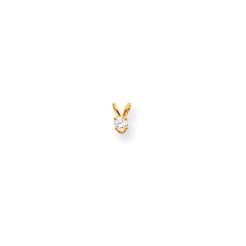 14K Yellow Gold AA Real Diamond pendant