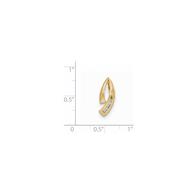 14k Yellow Gold Diamond Chain Slide