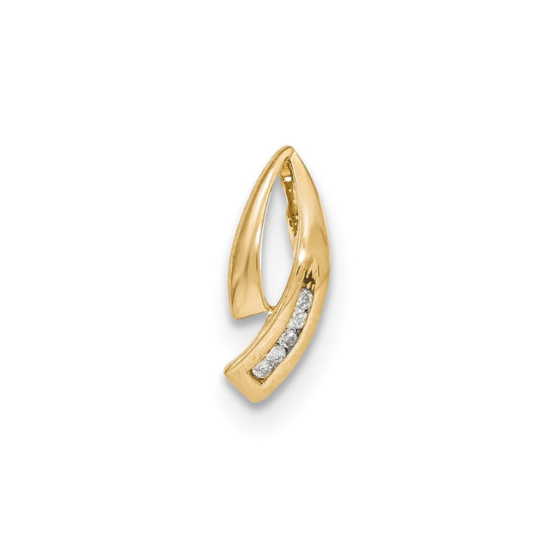 14k Yellow Gold Diamond Chain Slide