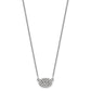 14k white gold real diamond cluster oval necklace xp5029waaa