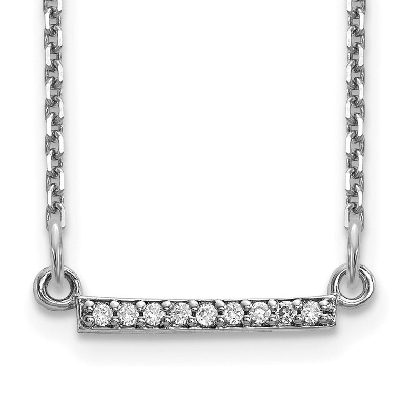 14k white gold real diamond tiny bar necklace xp5030waaa