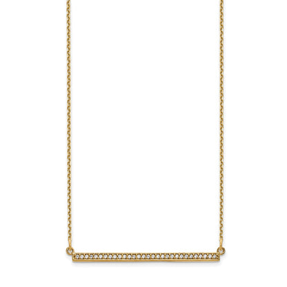 14k yellow gold real diamond bar necklace xp5031aa