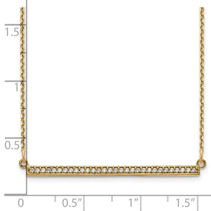 14k yellow gold real diamond bar necklace xp5031aa