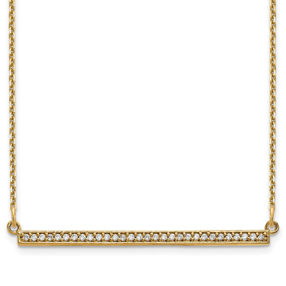14k yellow gold real diamond bar necklace xp5031aaa