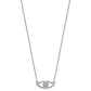 14k white gold small real diamond evil eye necklace xp5046waaa