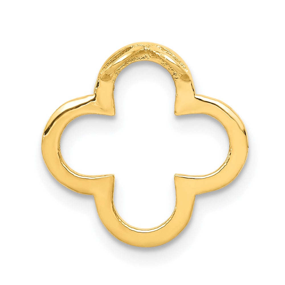 14ky Small Diamond Quatrefoil Design Pendant