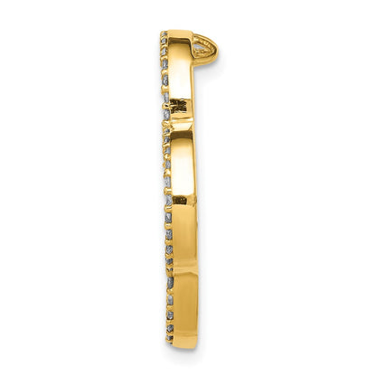14k Medium Diamond Quatrefoil Design Pendant