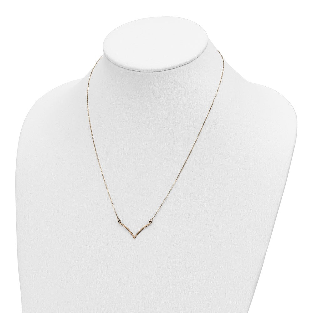 14k Yellow Gold V Necklace