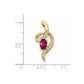 14k Gold with Ruby and Diamond Pendant