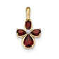 14K Gold with Mozambique Garnet and Diamond Pendant