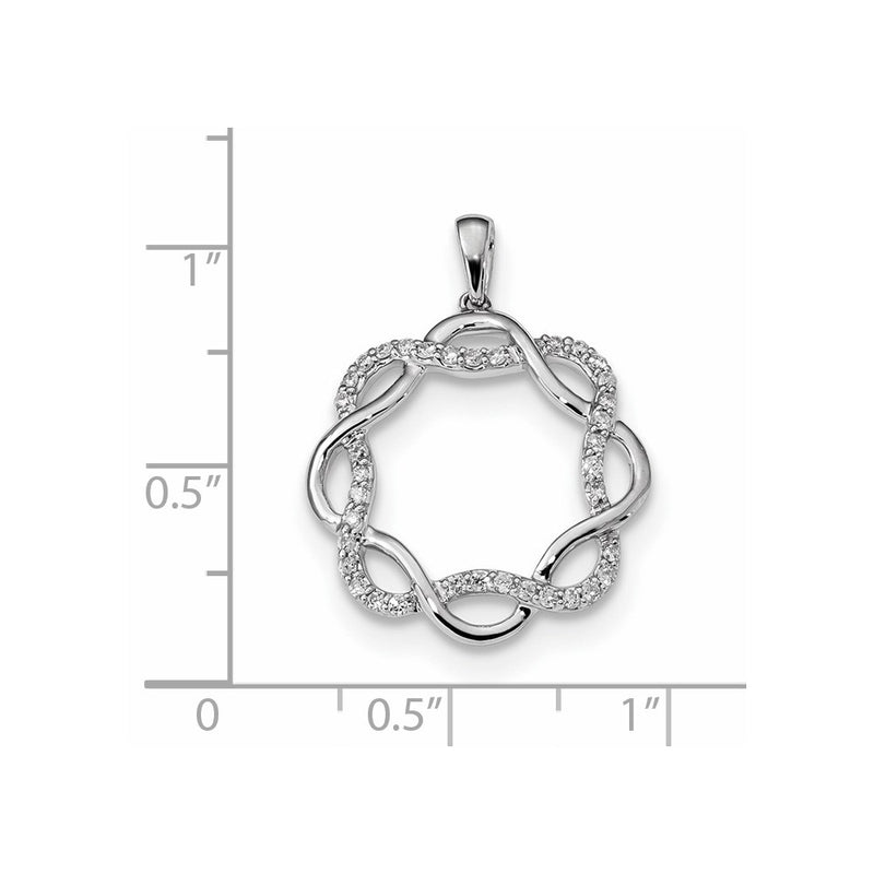 14k White Gold Real Diamond Pendant