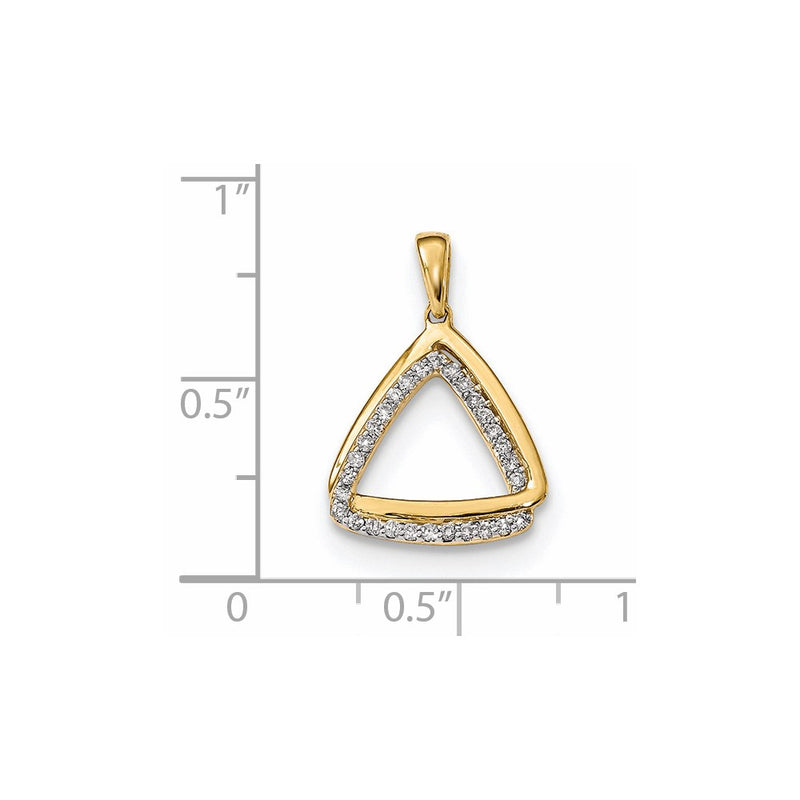 14k Yellow Gold Real Diamond Pendant