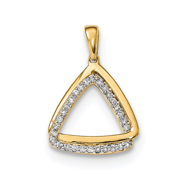 14k Yellow Gold Real Diamond Pendant