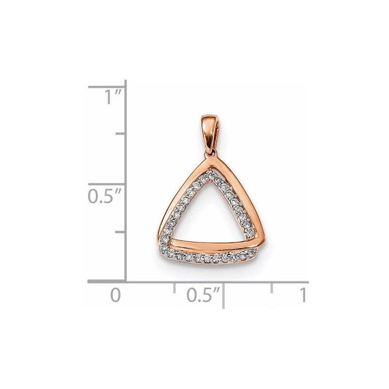 14k Rose Gold Real Diamond Pendant