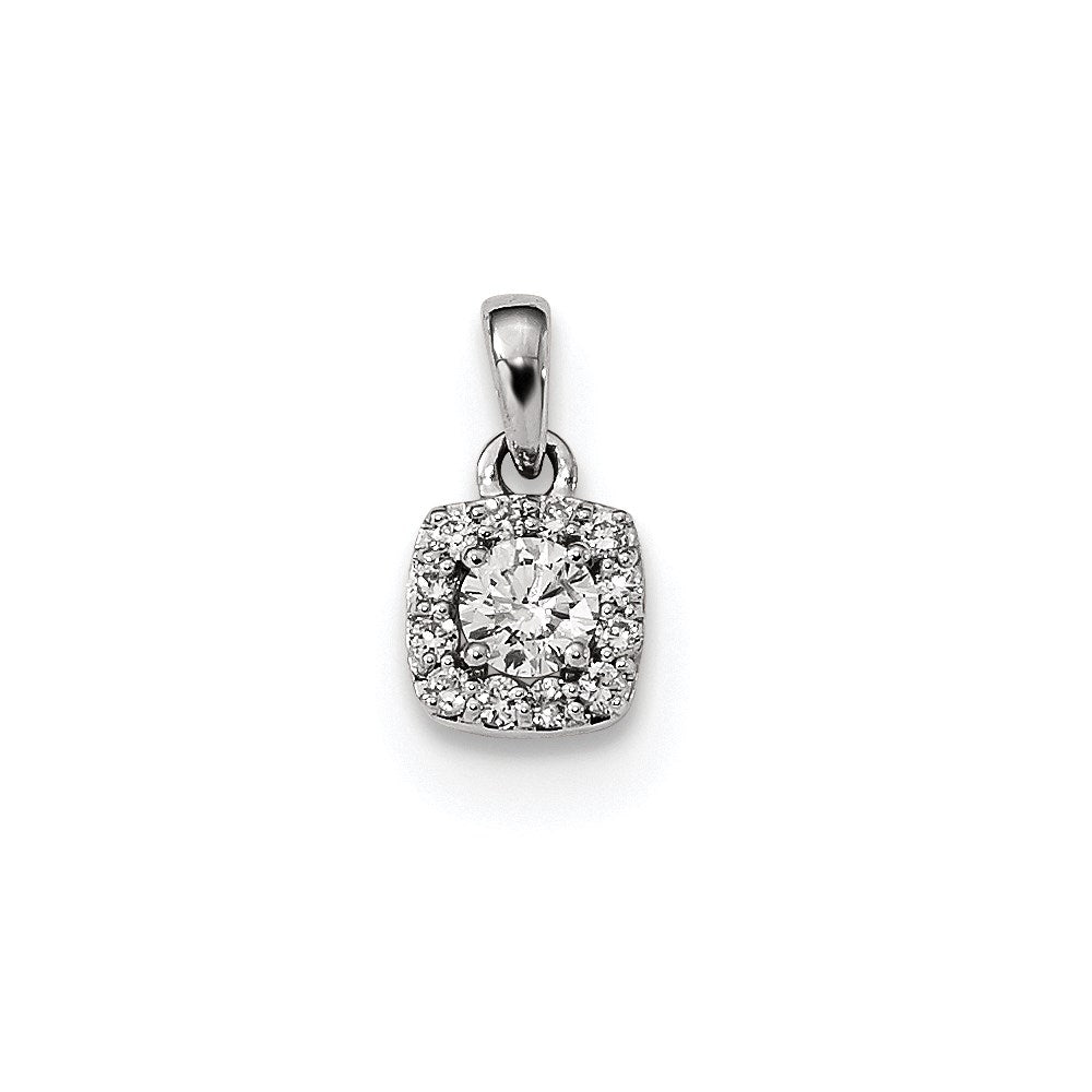14k White Gold Diamond Pendant