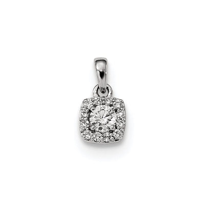 14k White Gold Diamond Pendant