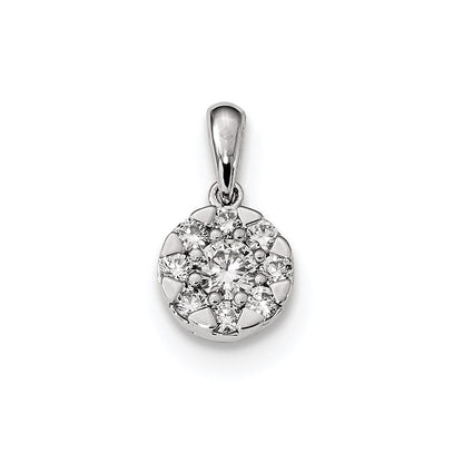 14k White Gold Real Diamond Pendant