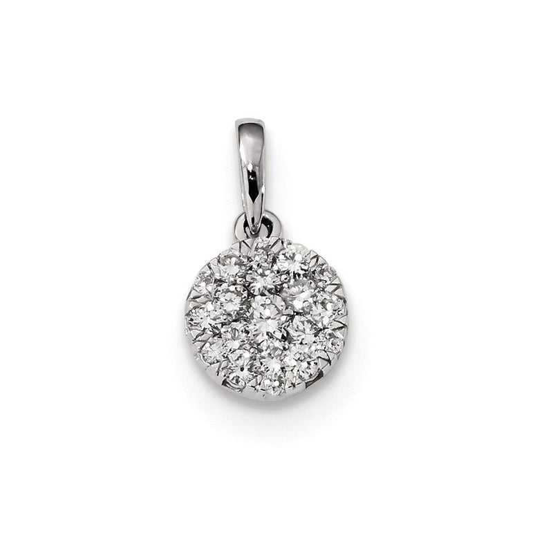 14k White Gold Real Diamond Pendant
