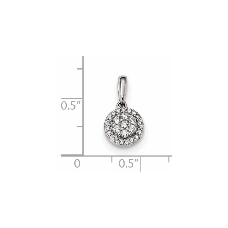 14k White Gold Real Diamond Pendant