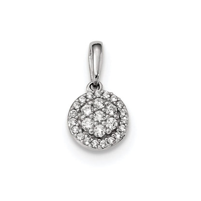14k White Gold Real Diamond Pendant