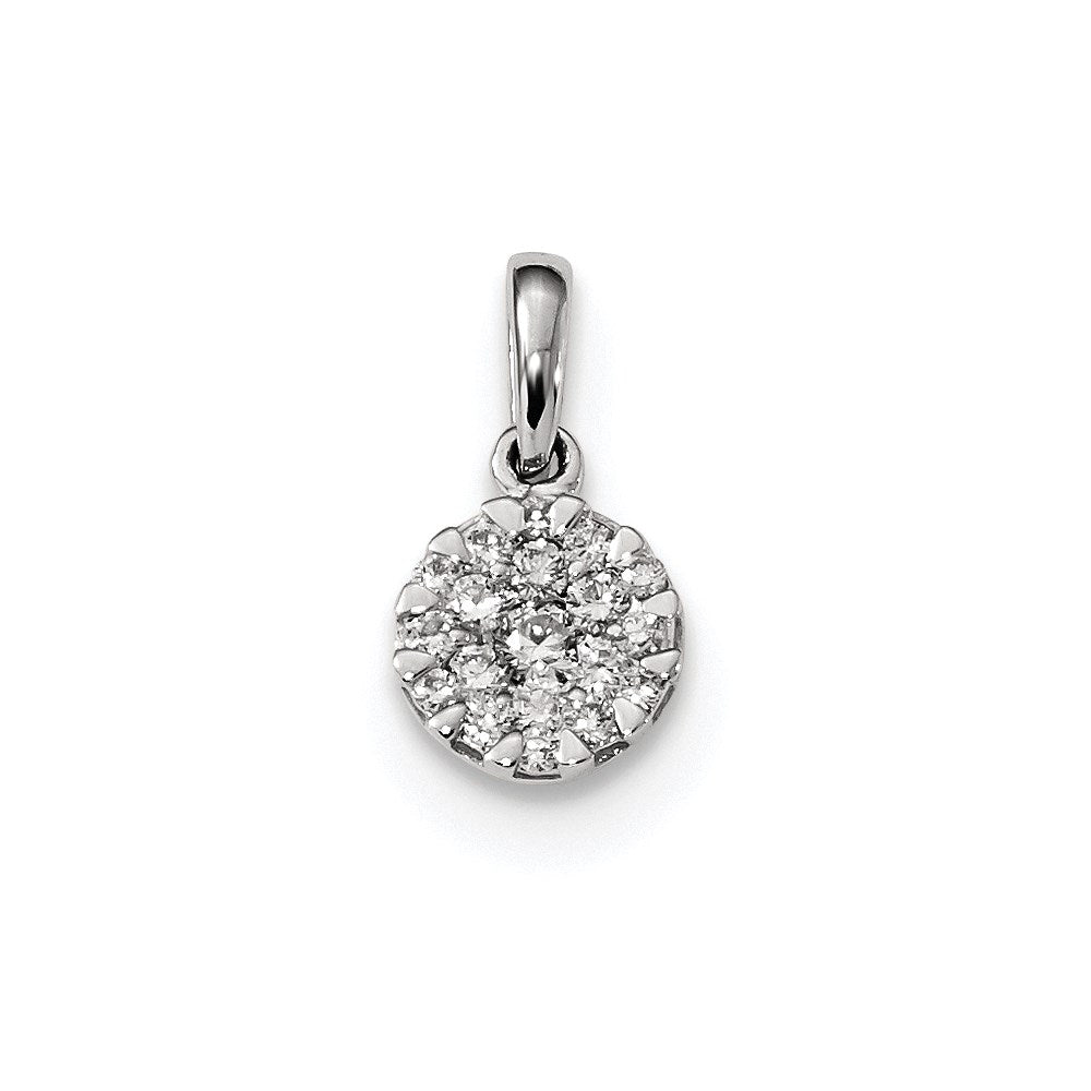 14k White Gold Real Diamond Pendant
