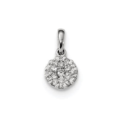 14k White Gold Real Diamond Pendant
