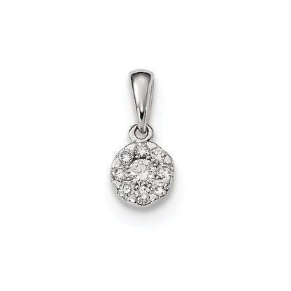 14k White Gold Real Diamond Pendant