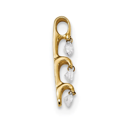 14k Yellow Gold Diamond Pendant