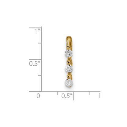 14k Yellow Gold Diamond Pendant
