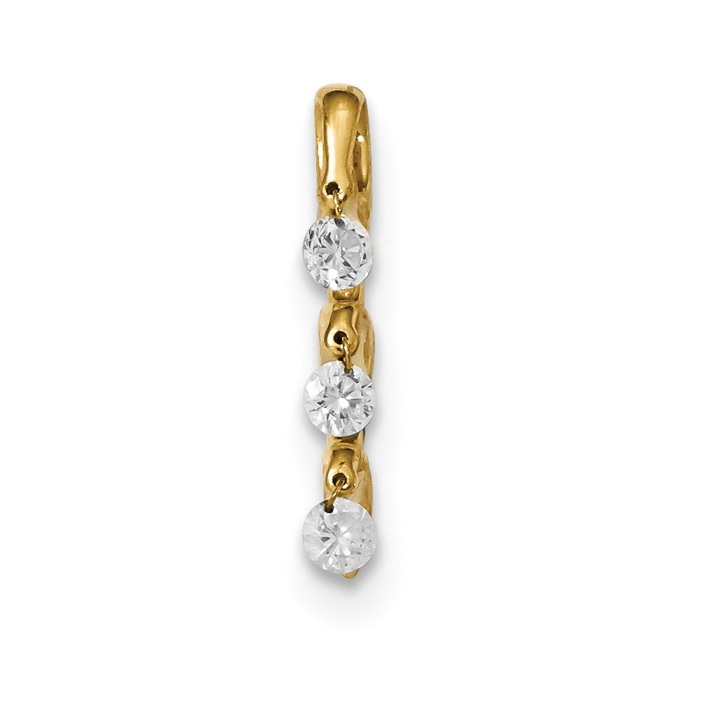 14k Yellow Gold Diamond Pendant