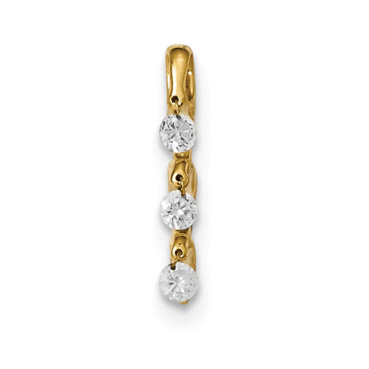 14k Yellow Gold Diamond Pendant