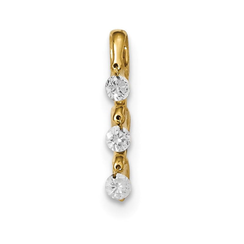14k Yellow Gold Diamond Pendant