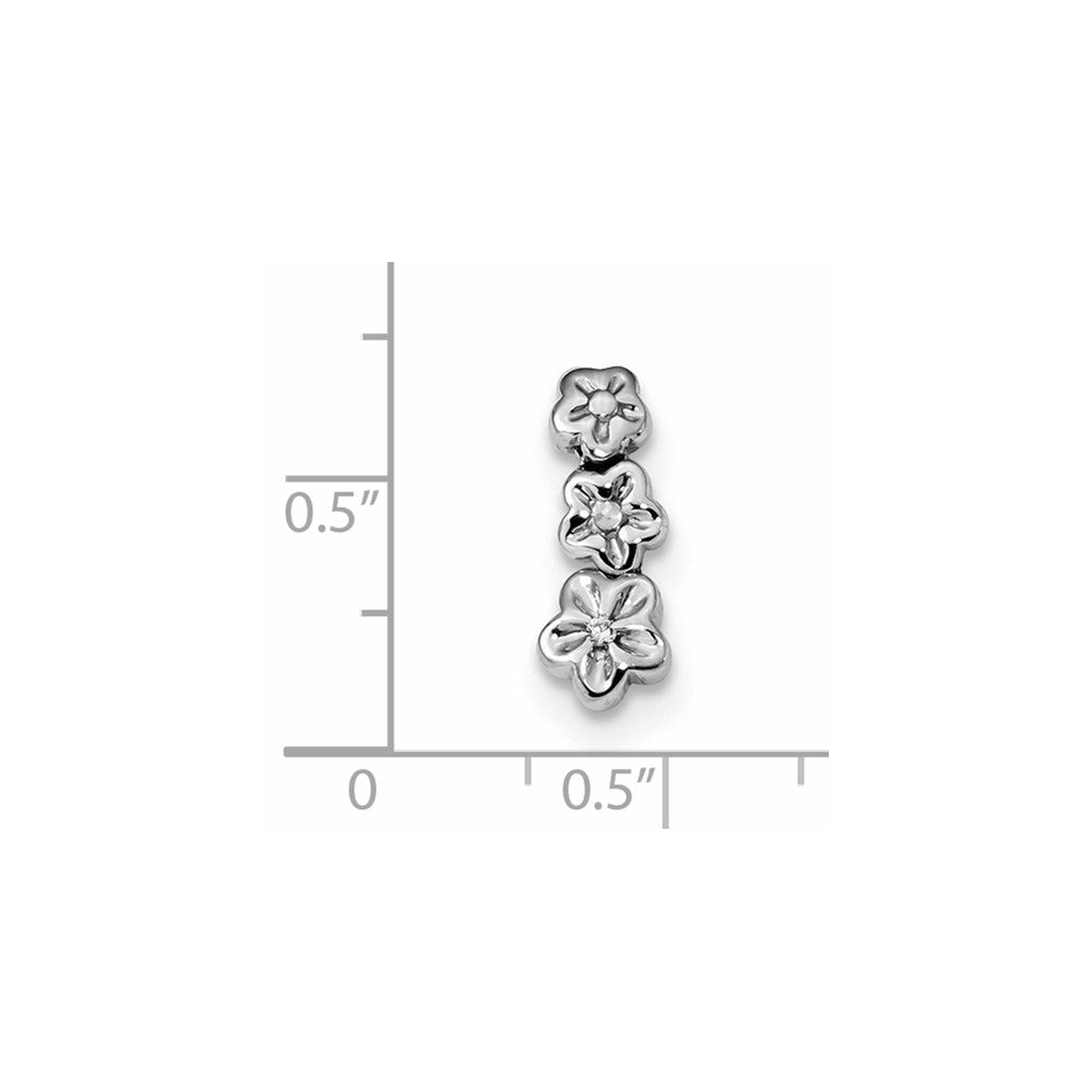 14k White Gold Real Diamond Pendant