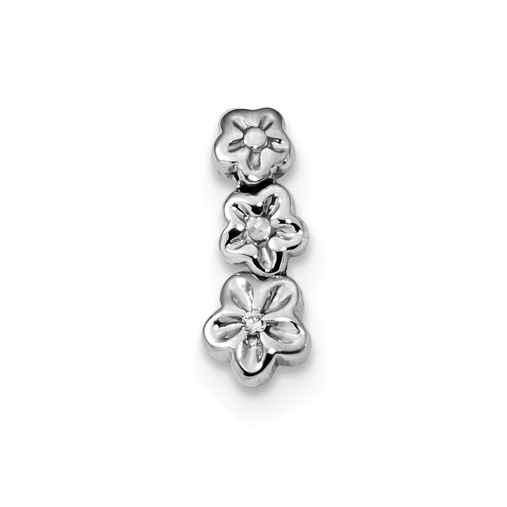 14k White Gold Real Diamond Pendant