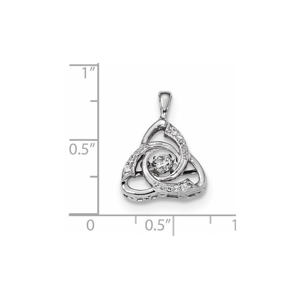 14k White Gold Vibrant Real Diamond Pendant