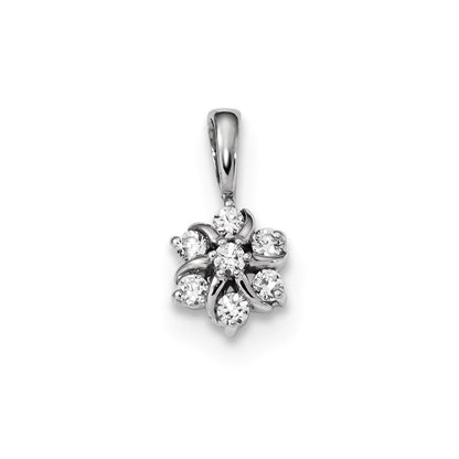 14k White Gold Real Diamond Pendant