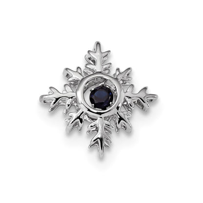 14k White Gold Vibrant Sapphire Pendant