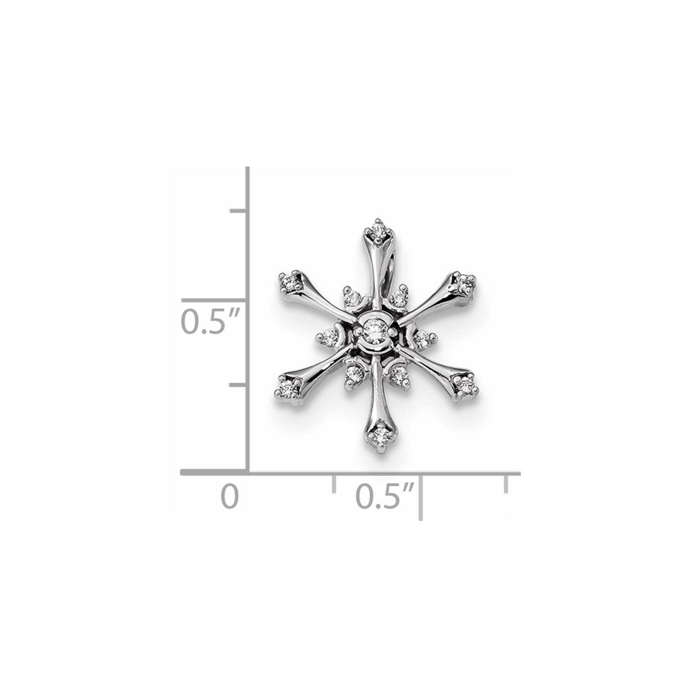 14k White Gold Real Diamond Pendant