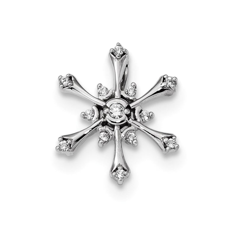 14k White Gold Real Diamond Pendant