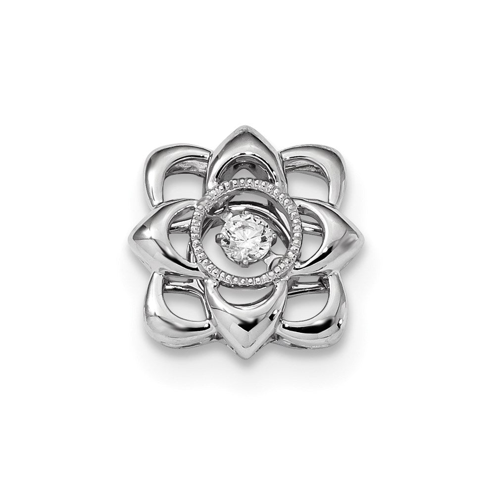 14k White Gold Vibrant Diamond Pendant