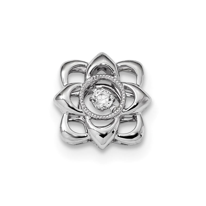 14k White Gold Vibrant Diamond Pendant