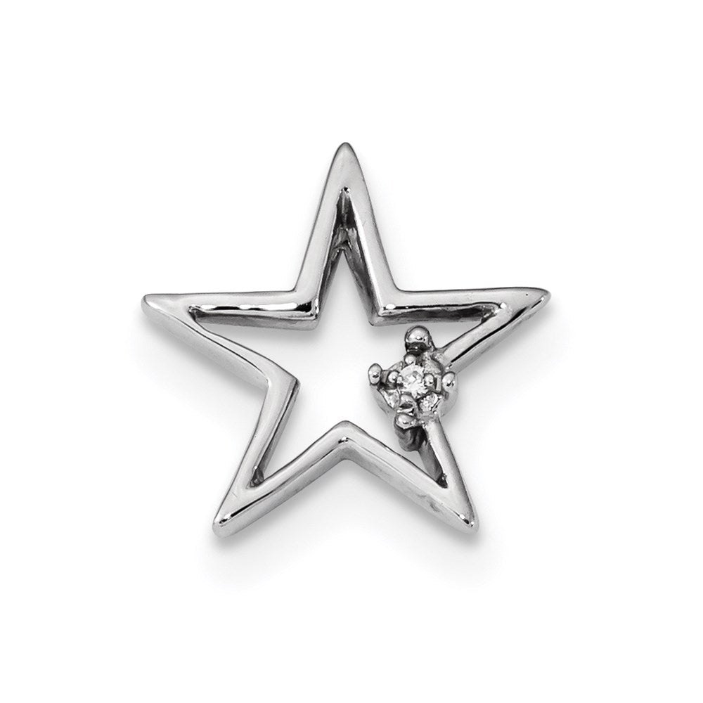 14k White Gold Real Diamond Pendant