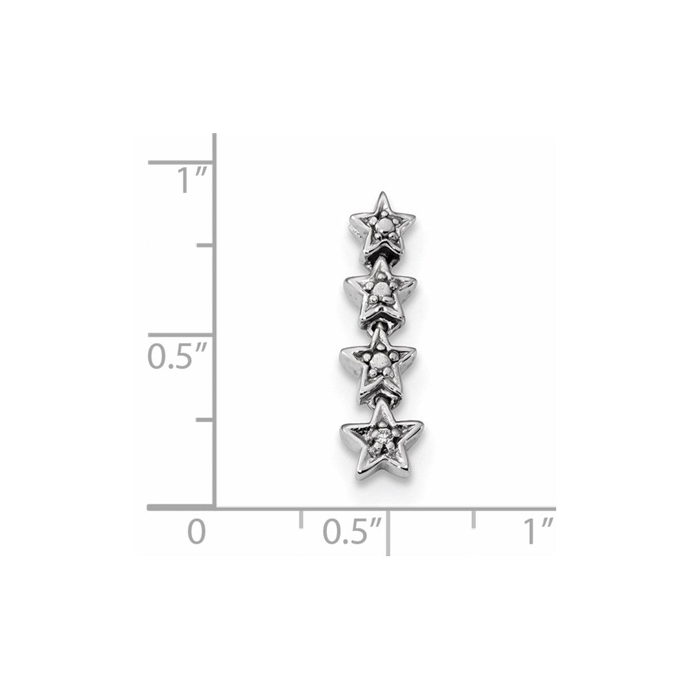 14k White Gold Real Diamond Pendant