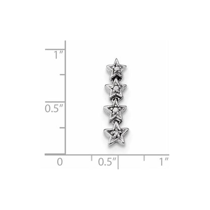 14k White Gold Real Diamond Pendant