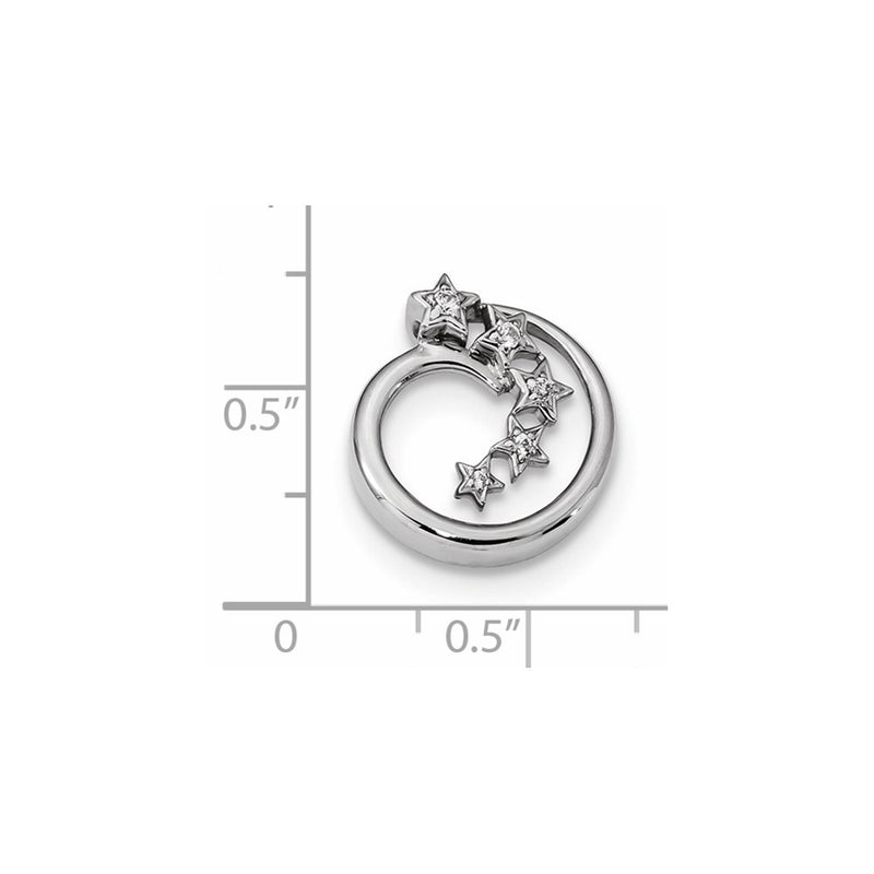 14k White Gold Real Diamond Pendant