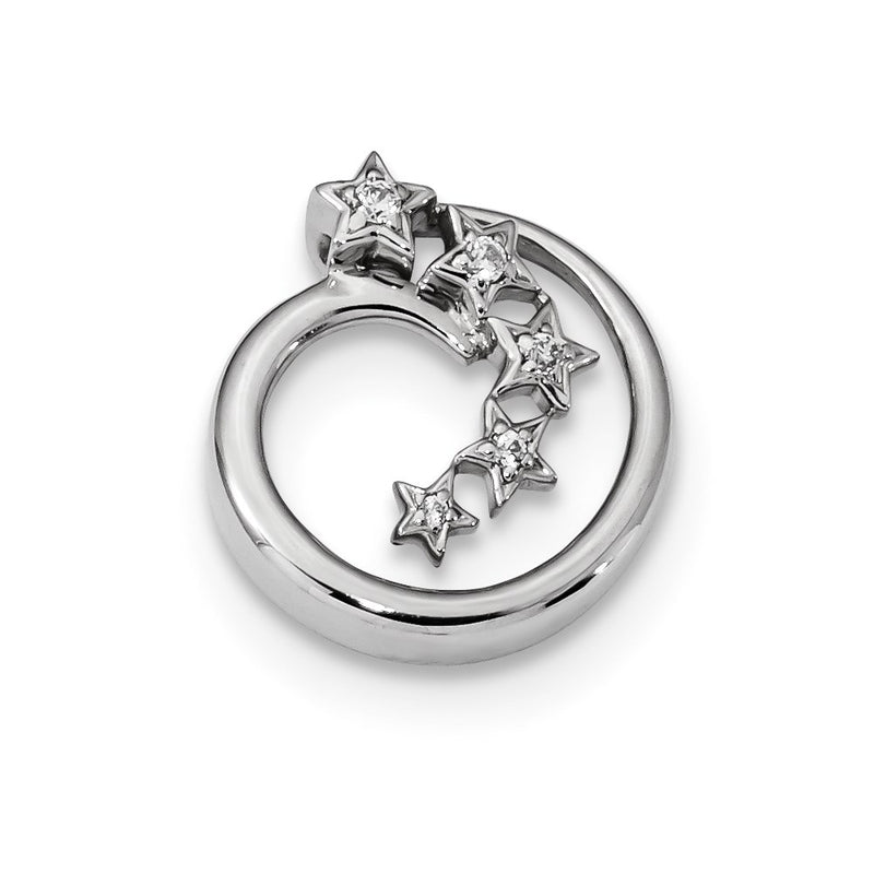 14k White Gold Real Diamond Pendant