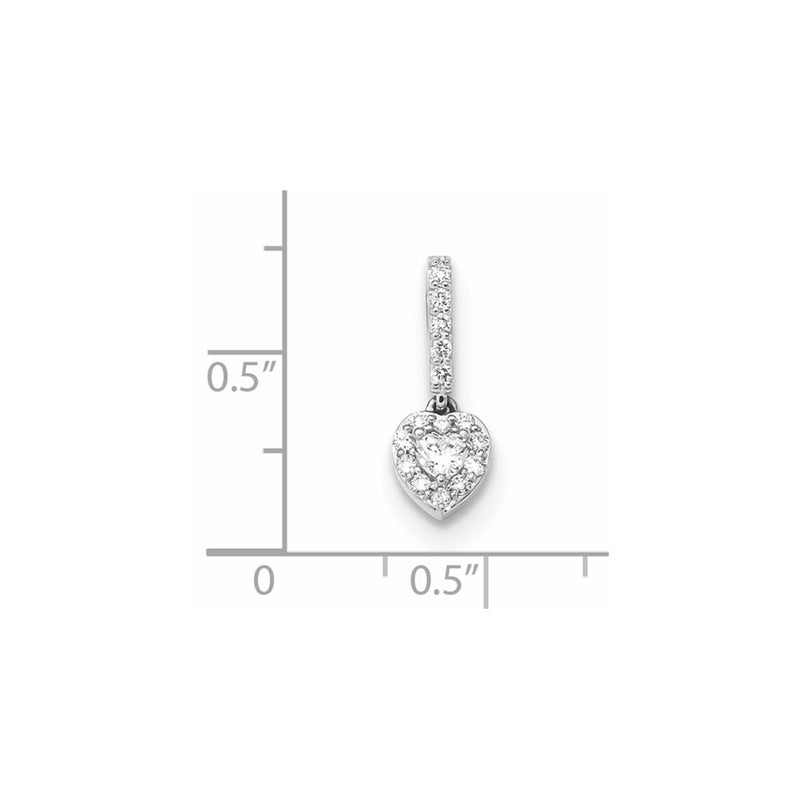 14k White Gold Real Diamond Pendant