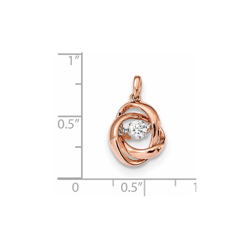 14k Rose Gold Real Diamond Pendant